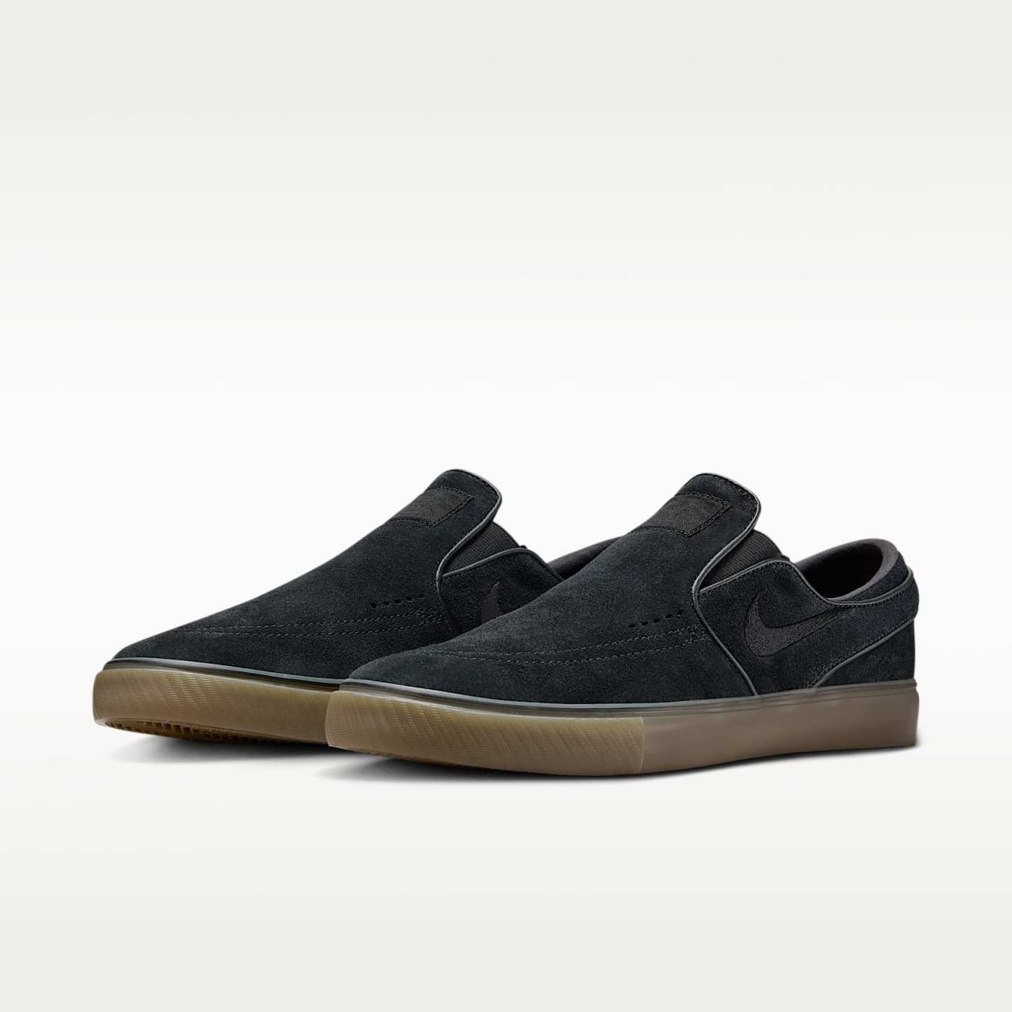 Nike SB Janoski+ Slip Skateboardschuh – Schwarz/Schwarz/Gum Light Brown/Schwarz