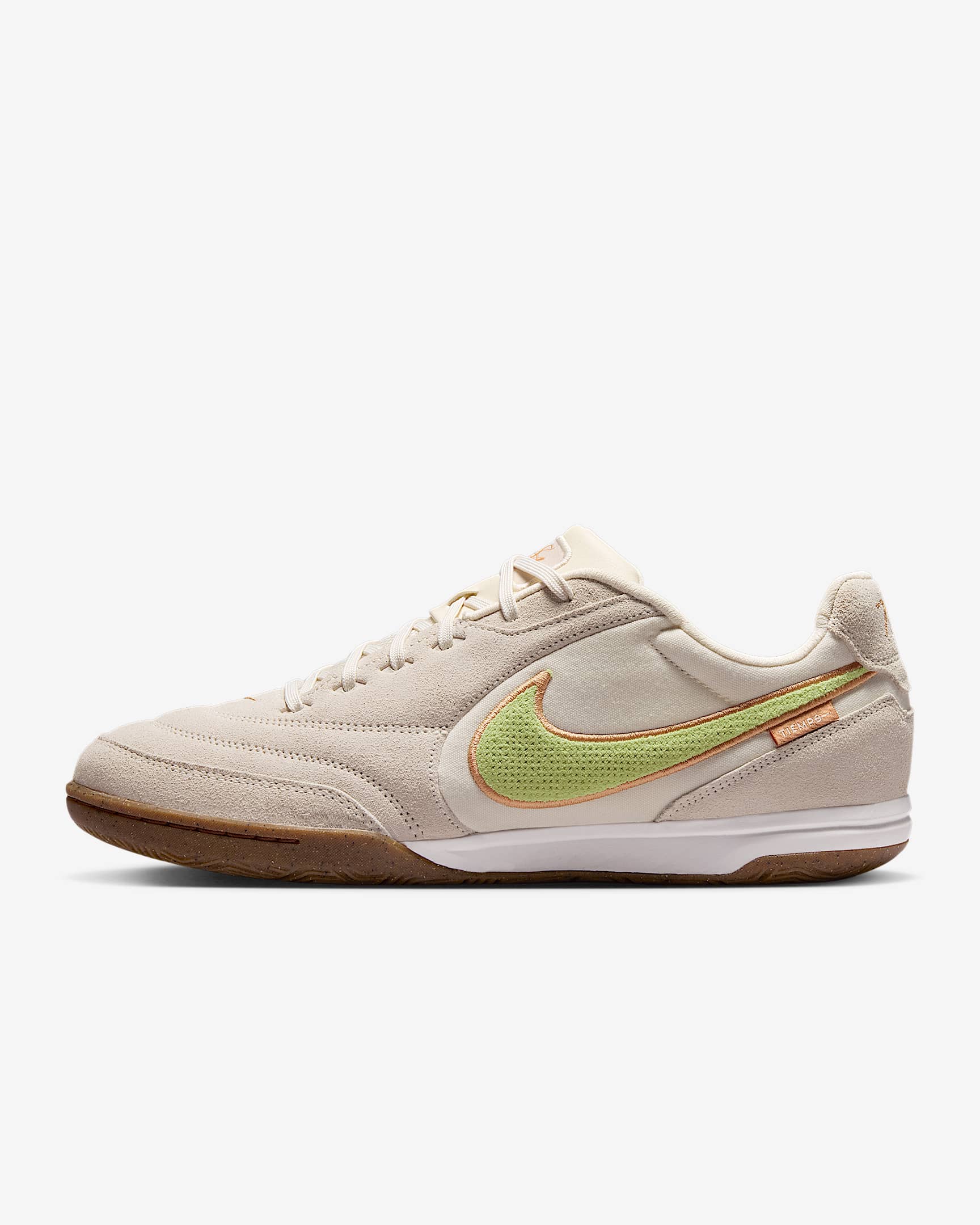Nike Tiempo Streetgato PRM Low-Top-Fußballschuh für Hallen- und Hartplätze – Chalk/Moon Particle/Lemon Venom