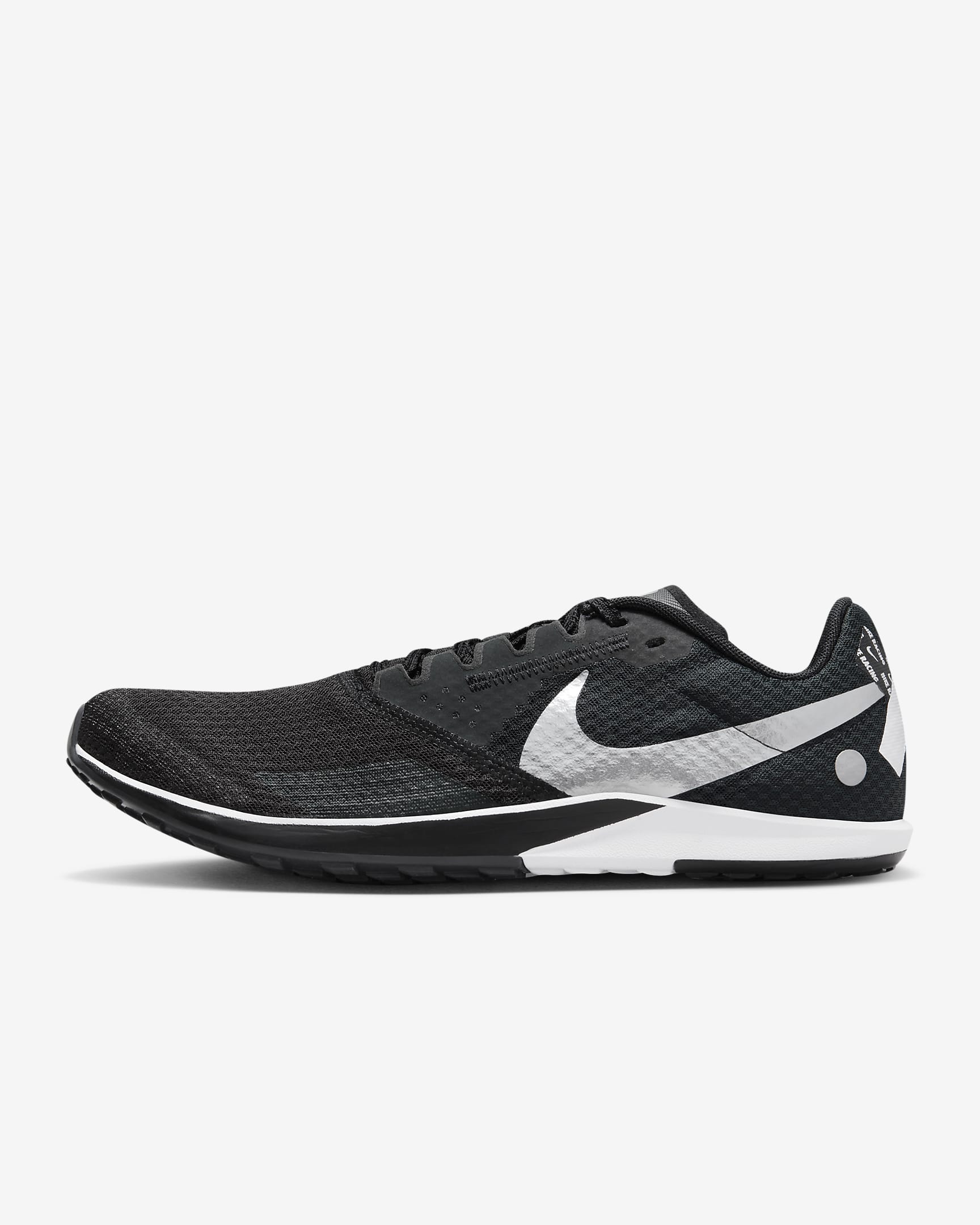Nike Zoom Rival Waffle 6 Straßen- und Cross-Country-Laufschuhe für Wettkämpfe – Schwarz/Dark Smoke Grey/Weiß/Metallic Silver