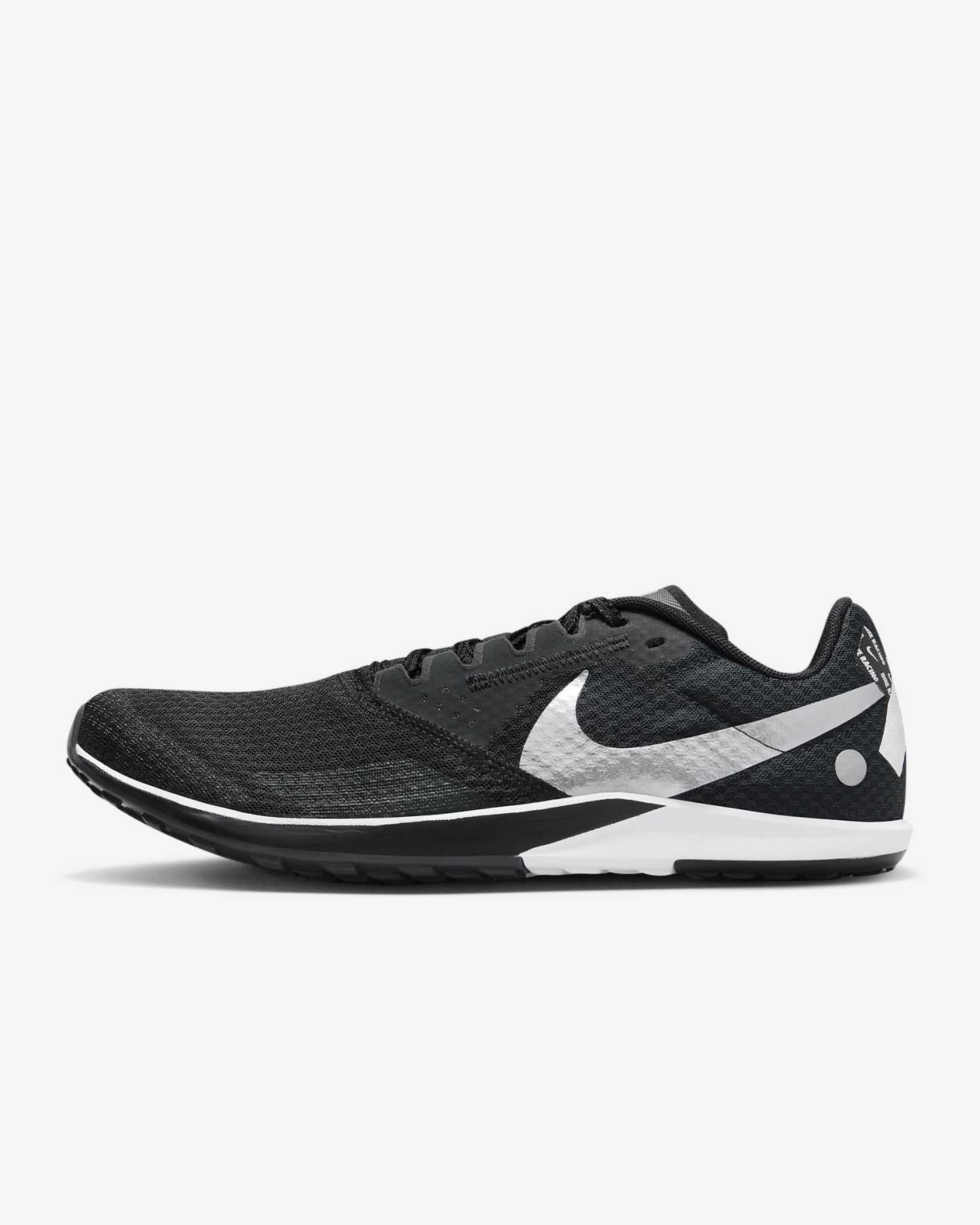 Nike Zoom Rival Waffle 6 Straßen- und Cross-Country-Laufschuhe für Wettkämpfe – Schwarz/Dark Smoke Grey/Weiß/Metallic Silver