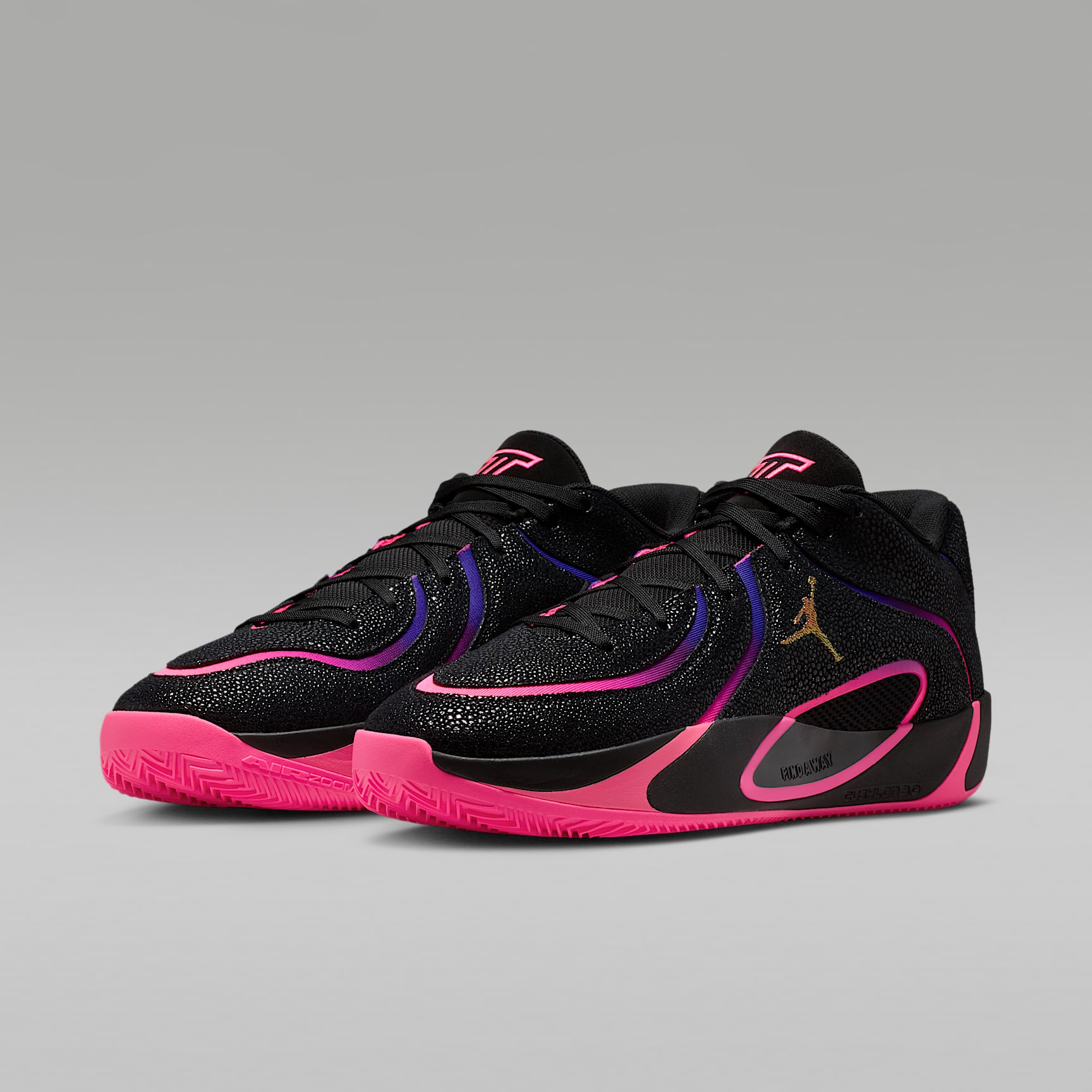 Tatum 4 "Playoffs" Basketballschuh – Schwarz/Fierce Purple/Racer Blue/Hyper Pink