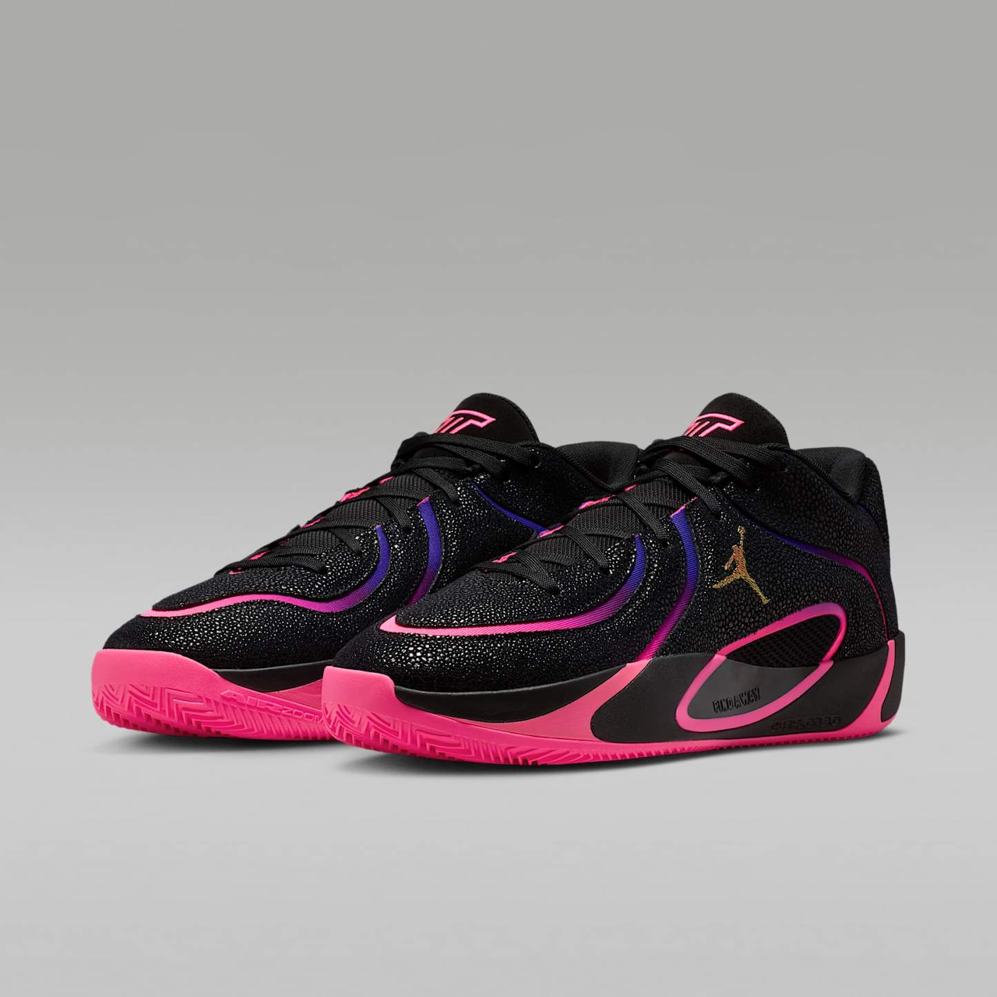 Tatum 4 "Playoffs" Basketballschuh – Schwarz/Fierce Purple/Racer Blue/Hyper Pink