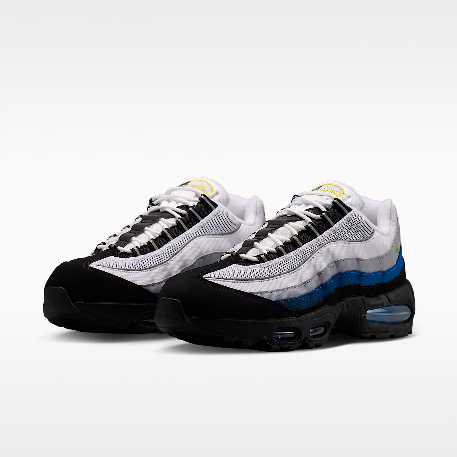 Nike Air Max 95 Big Bubble Schuh (Herren) – Weiß/Schwarz/Reflect Silver/Royal Blue