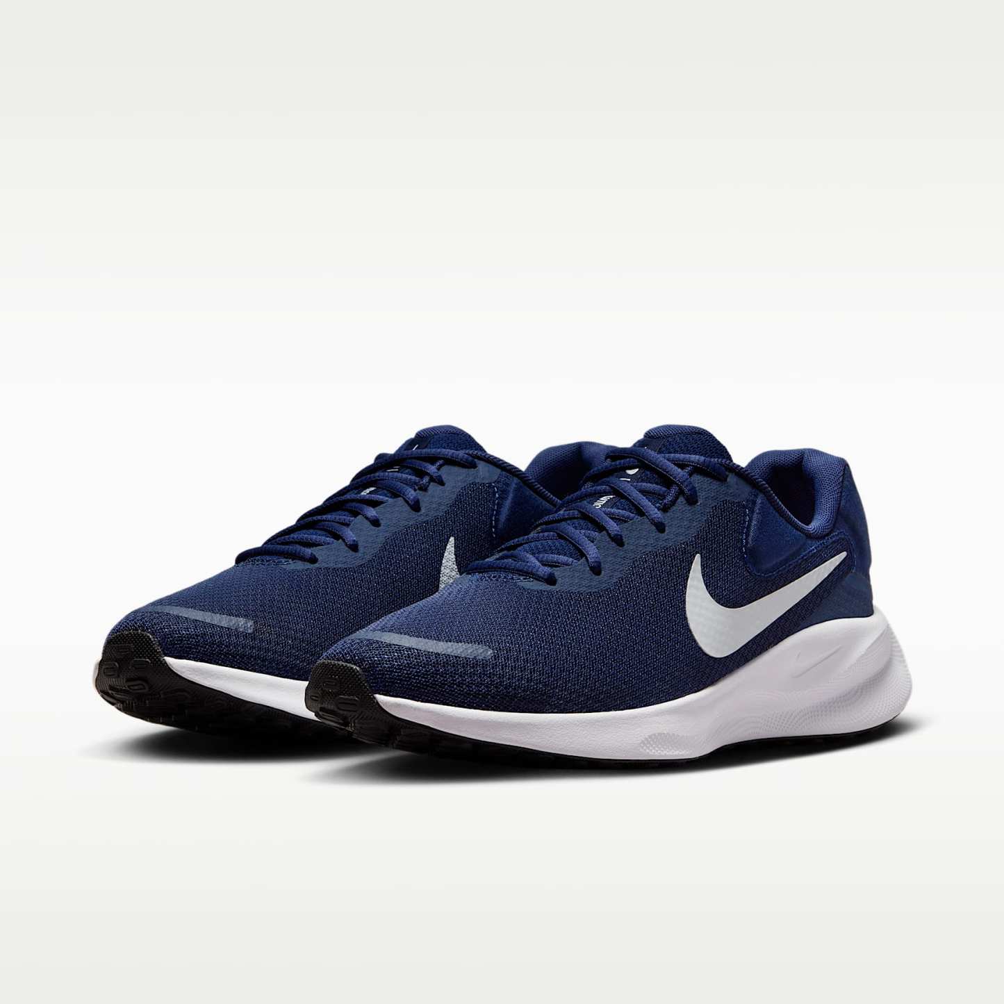 Nike Revolution 7 Straßenlaufschuh für Herren – Midnight Navy/Schwarz/Weiß/Pure Platinum