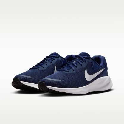 Nike Revolution 7 Straßenlaufschuh für Herren – Midnight Navy/Schwarz/Weiß/Pure Platinum