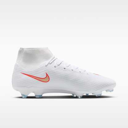 Nike Mercurial Superfly 11 Academy High-Top-Fußballschuh für verschiedene Böden – Weiß/Bright Crimson/Blur