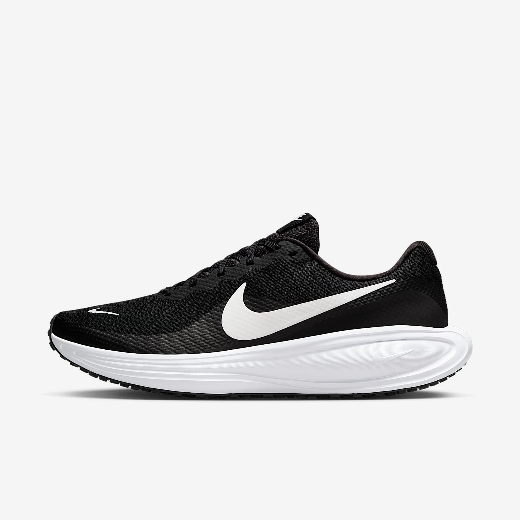 Nike Revolution 8 Straßenlaufschuh (Herren) – Schwarz/Schwarz/Weiß
