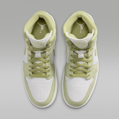 Air Jordan 1 Mid Schuh (Damen) – Olive Aura/Lawn/Coconut Milk/Sail