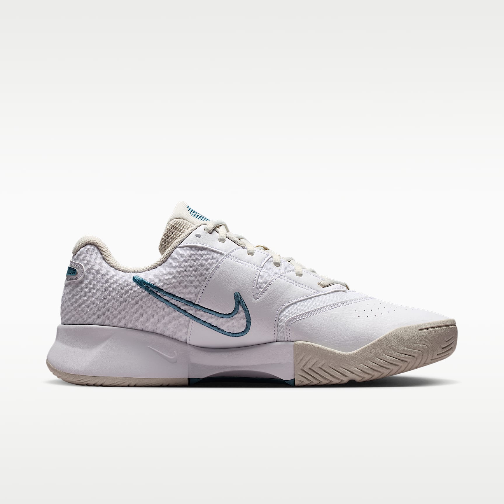 NikeCourt Lite 4 Herren-Tennisschuh – Weiß/Light Bone/New Slate/Smokey Blue