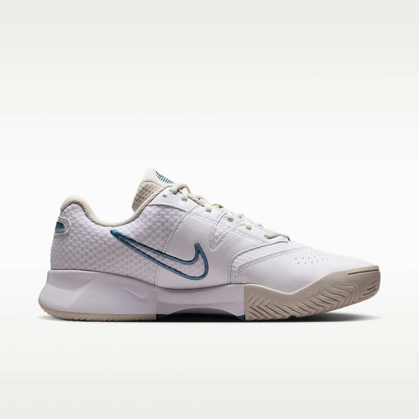 NikeCourt Lite 4 Herren-Tennisschuh – Weiß/Light Bone/New Slate/Smokey Blue