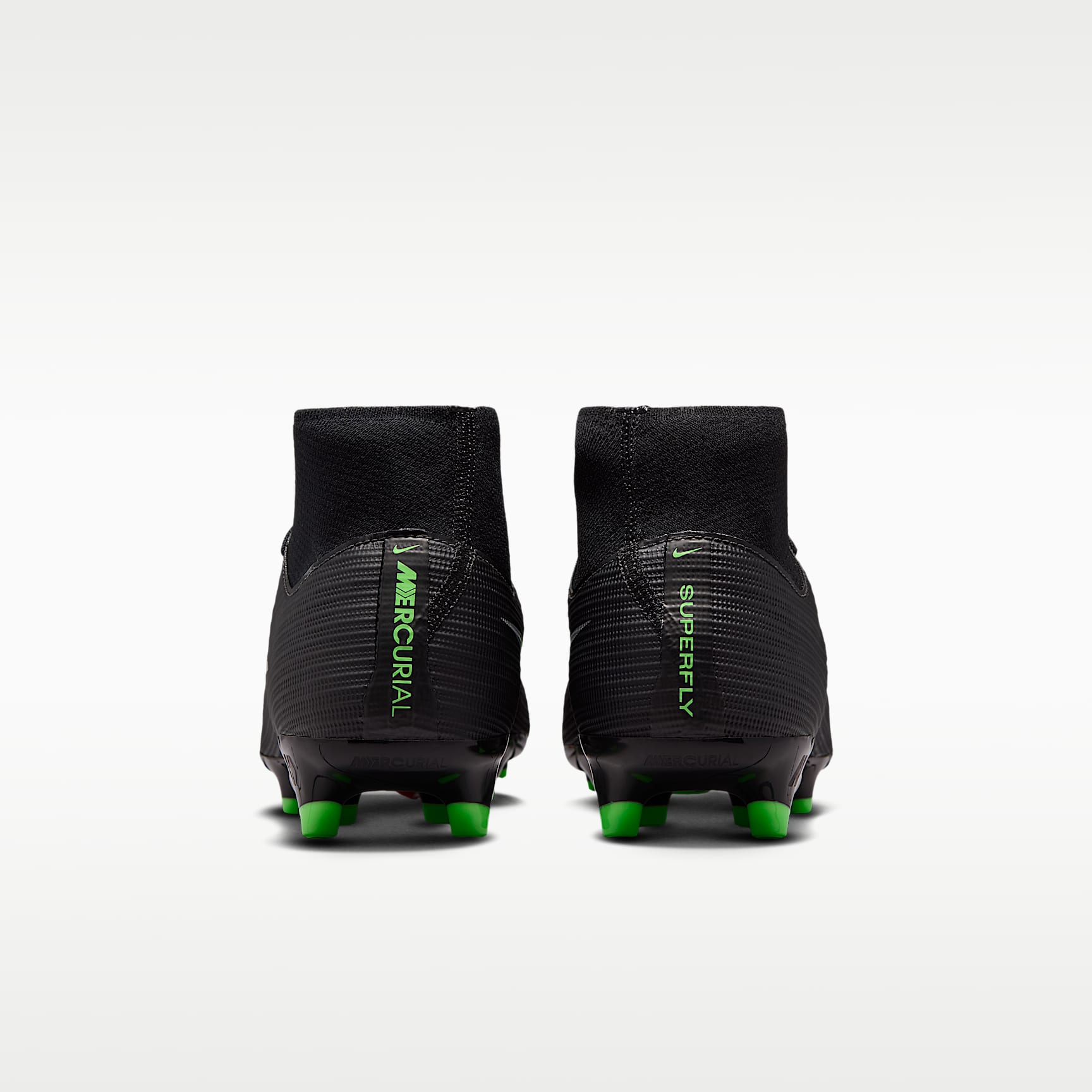 Nike Mercurial Superfly 11 Academy High-Top-Fußballschuh für verschiedene Böden – Schwarz/Schwarz/Illusion Green