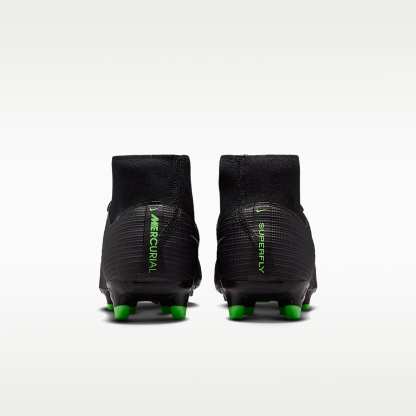 Nike Mercurial Superfly 11 Academy High-Top-Fußballschuh für verschiedene Böden – Schwarz/Schwarz/Illusion Green