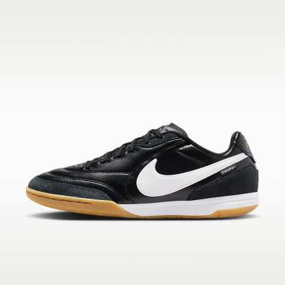 Nike Tiempo Streetgato Low-Top-Fußballschuh für Hallen- und Hartplätze – Schwarz/Weiß