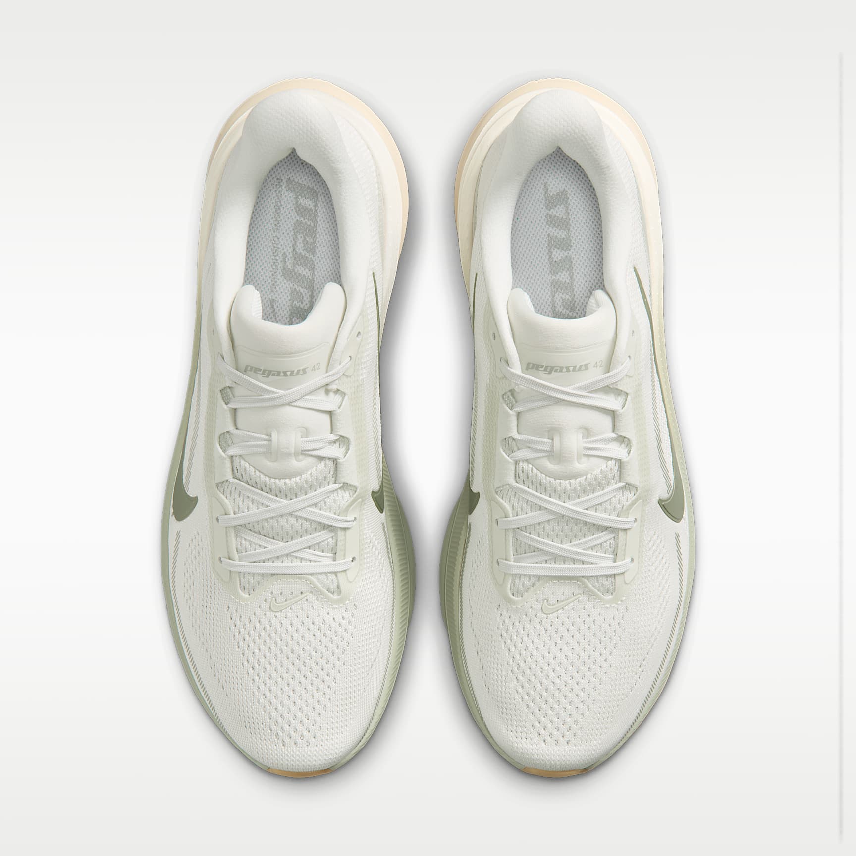Nike Pegasus 42 Straßenlaufschuh (Herren) – Spruce Aura/Pale Ivory/Sanddrift/Jade Horizon