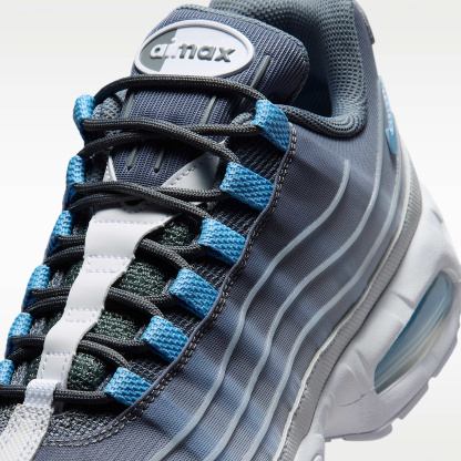 Nike Air Max 95 Big Bubble Tech Schuh (Herren) – Smoke Grey/Weiß/Schwarz/Football Blue