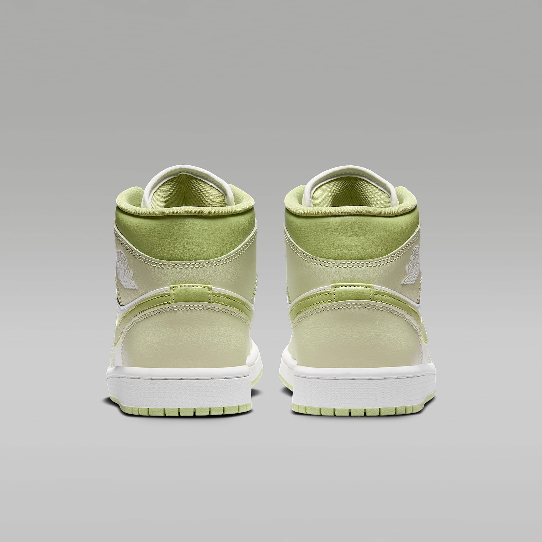 Air Jordan 1 Mid Schuh (Damen) – Olive Aura/Lawn/Coconut Milk/Sail