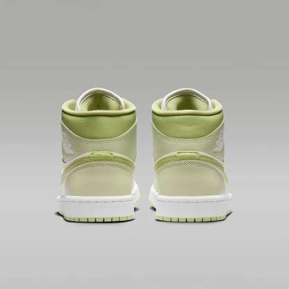 Air Jordan 1 Mid Schuh (Damen) – Olive Aura/Lawn/Coconut Milk/Sail