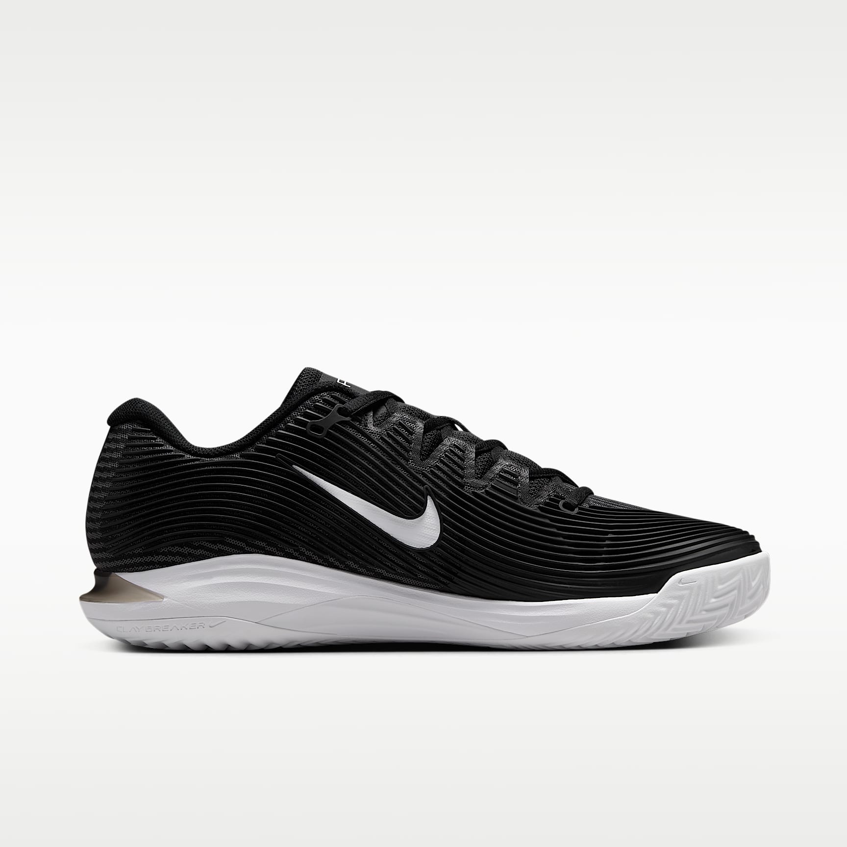 Nike Vapor 12 Clay Court Tennisschuh (Herren) – Schwarz/Dark Smoke Grey/Weiß