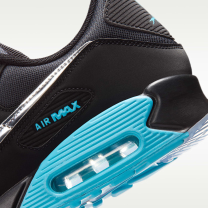 Nike Air Max 90 Premium "Scorpion" Schuh (Herren) – Schwarz/Gamma Blue/Ice/Chrome