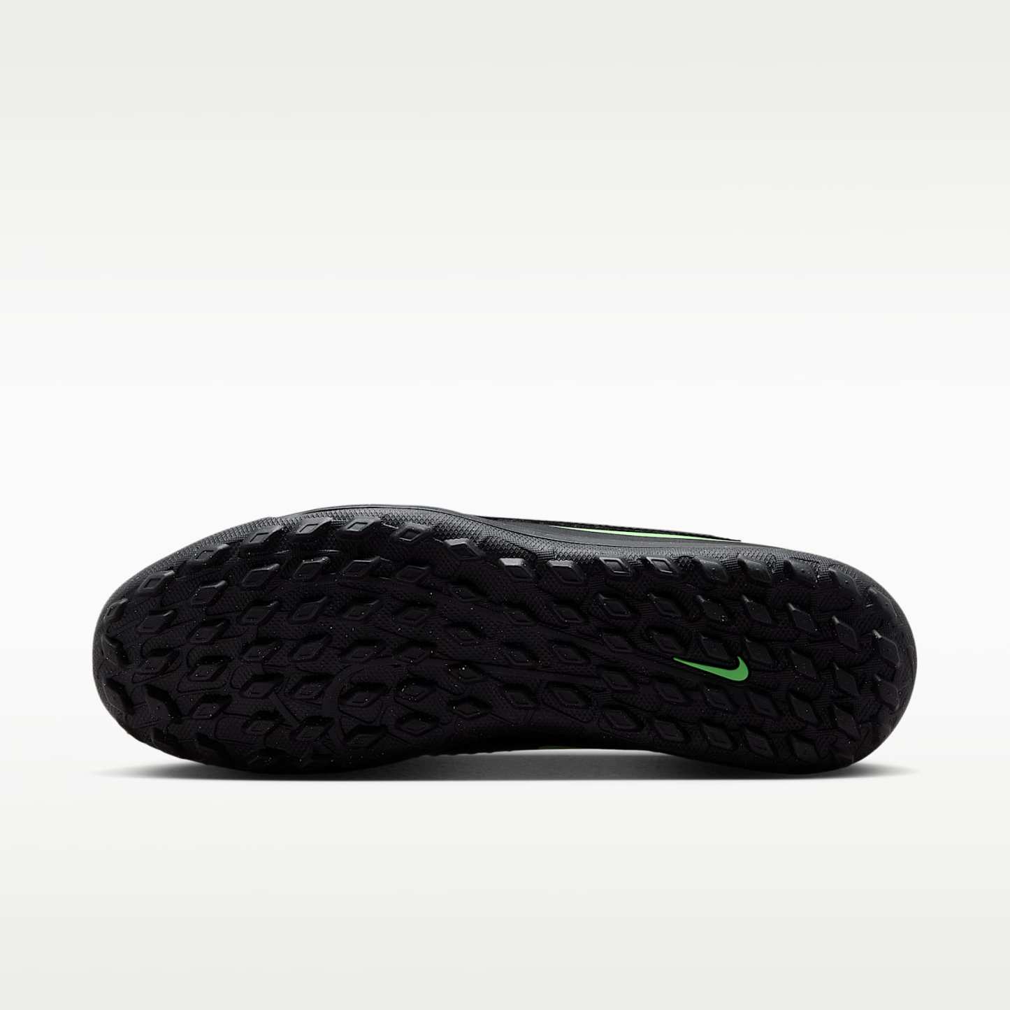 Nike Phantom 6 High Club Fußballschuh für Turf – Schwarz/Schwarz/Illusion Green