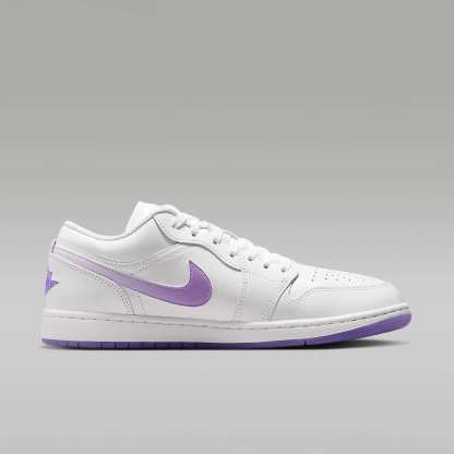 Air Jordan 1 Low SE Quai 54 Herrenschuh – Weiß/Key Lime/Action Grape