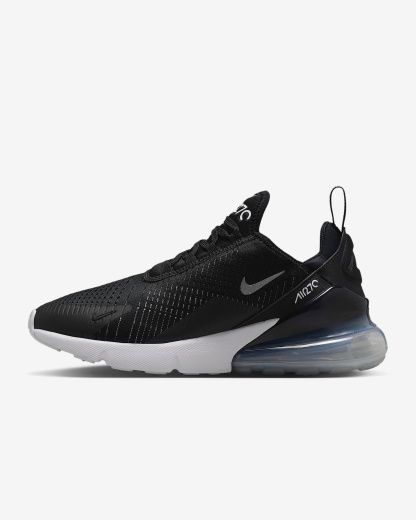 Nike Air Max 270 Damenschuh – Schwarz/Weiß/Metallic Silver