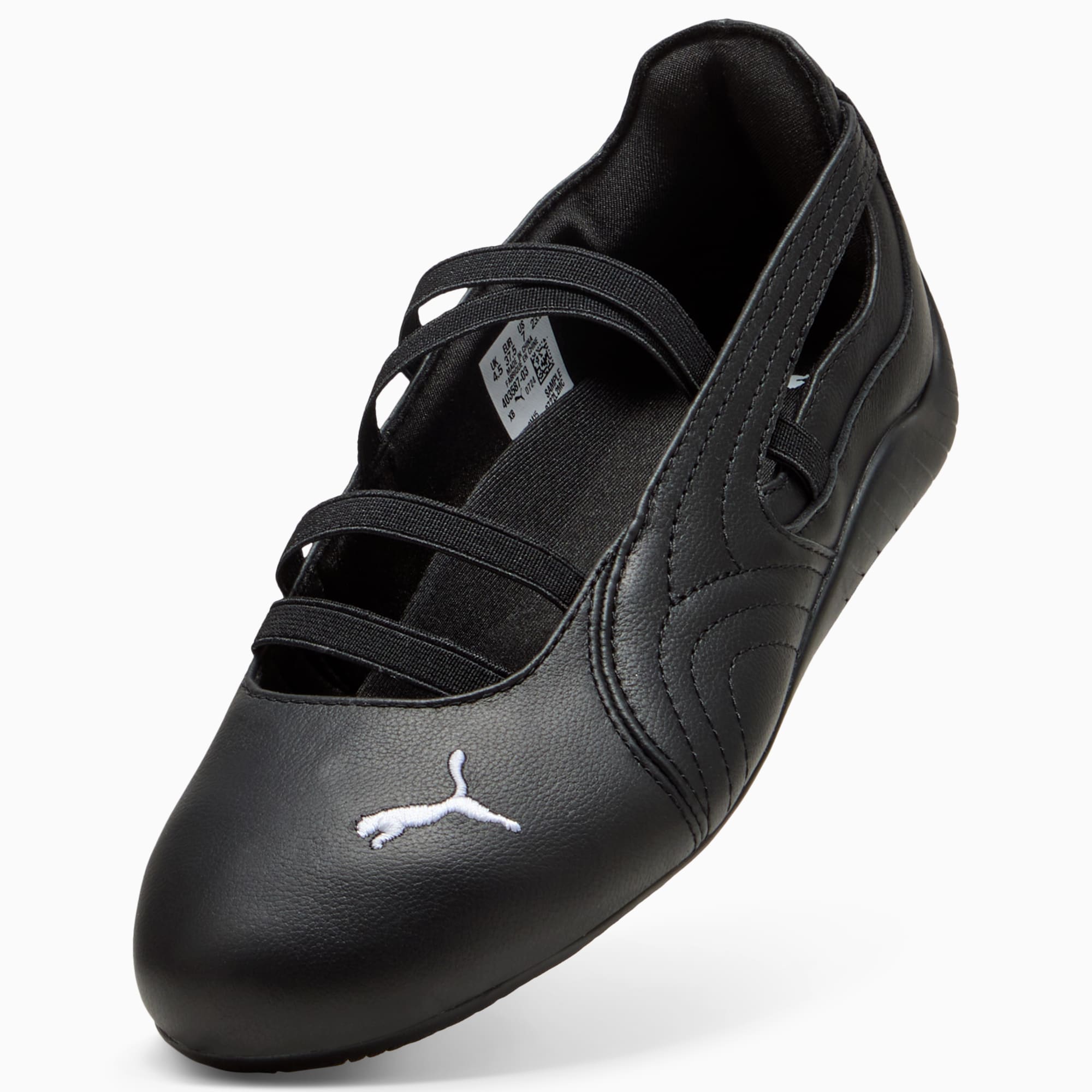 Speedcat Ballet Lederschuhe Damen - PUMA Black-PUMA White