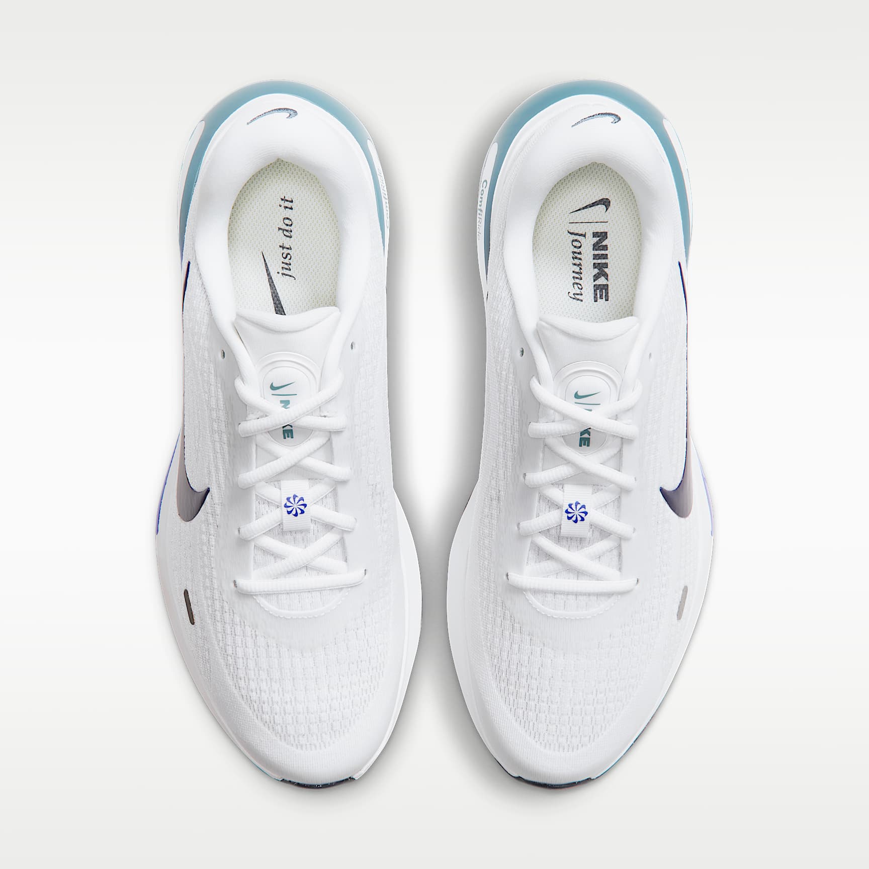 Nike Journey Run Straßenlaufschuh (Herren) – Weiß/Grey Mist/Racer Blue/Midnight Navy