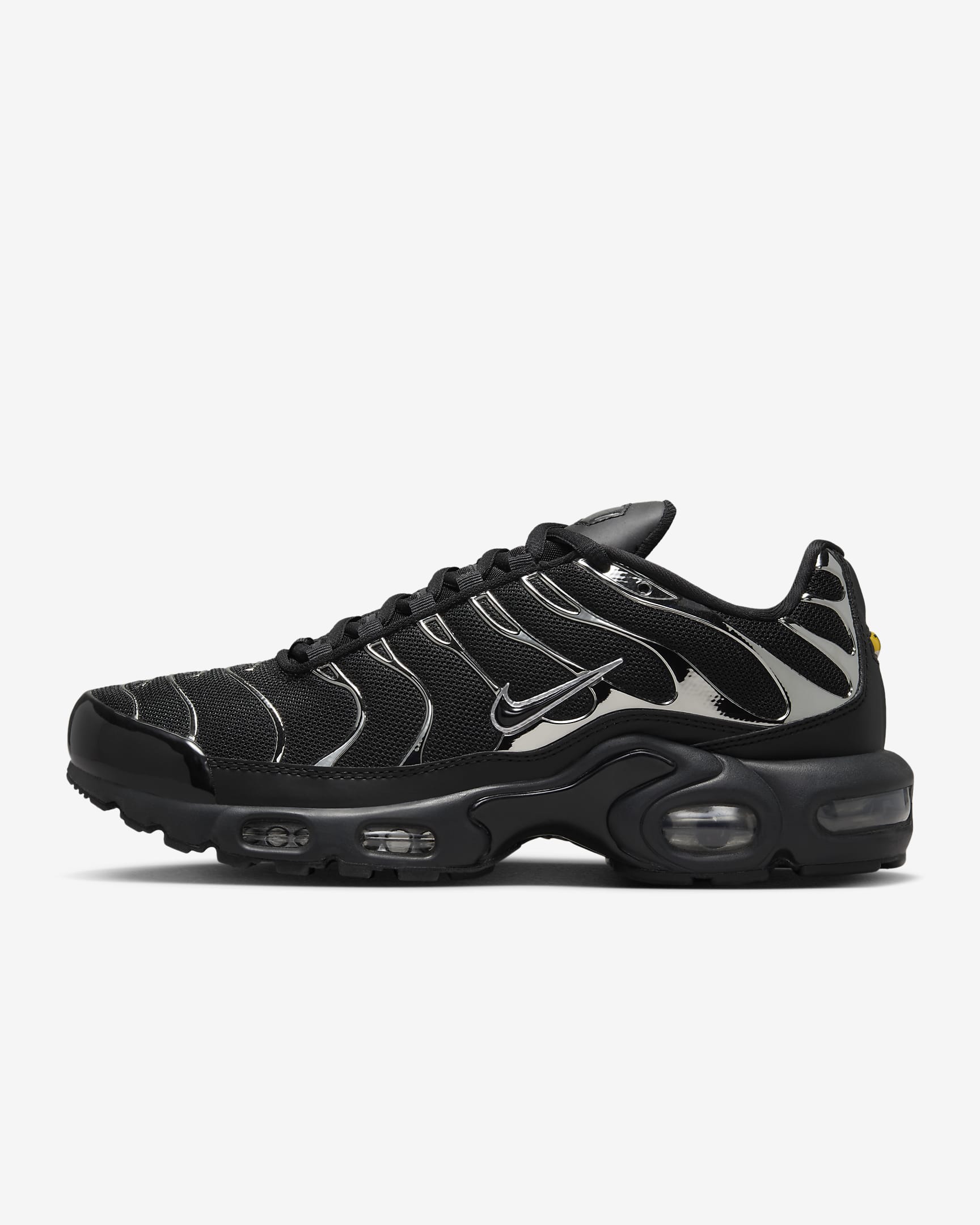 Nike Air Max Plus SE Schuh (Damen) – Schwarz/Metallic Silver/Laser Crimson/Off Noir