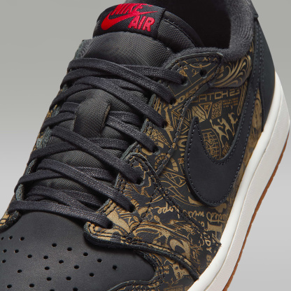 Air Jordan 1 Low OG "Laser" Schuh (Herren) – Schwarz/Summit White/Summit White/Varsity Red