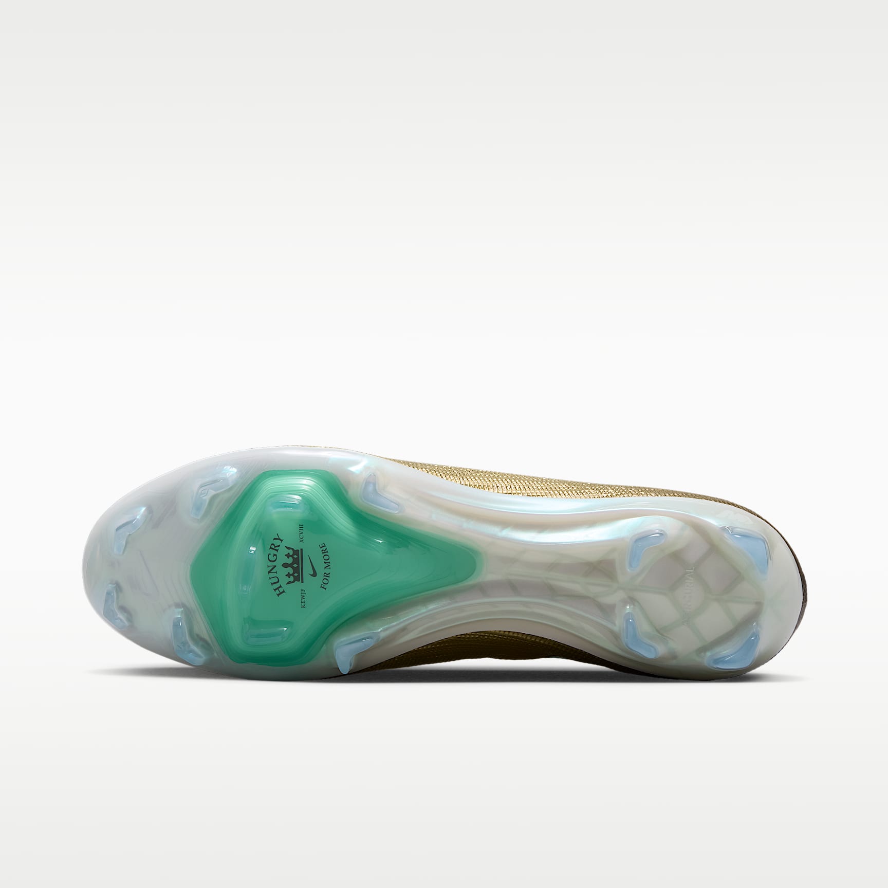 Nike Mercurial Superfly 11 Elite "Kylian Mbappé" Low-Top-Fußballschuh für normalen Rasen – Metallic Gold/Green Glow
