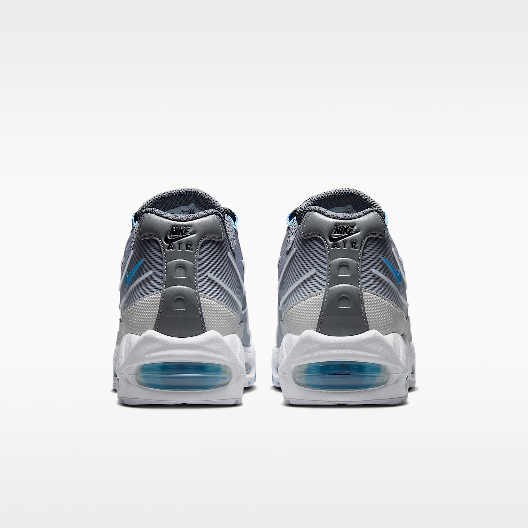 Nike Air Max 95 Big Bubble Tech Schuh (Herren) – Smoke Grey/Weiß/Schwarz/Football Blue