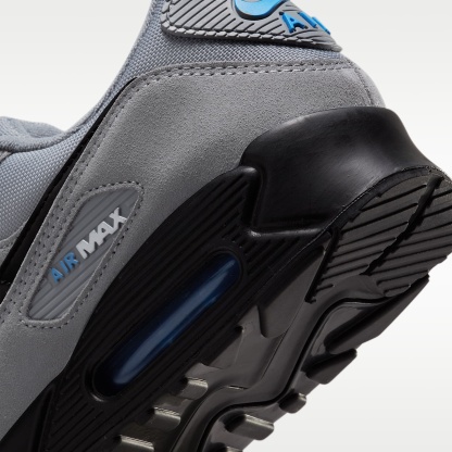 Nike Air Max 90 Herrenschuh – Smoke Grey/Light Photo Blue/Metallic Silver/Schwarz