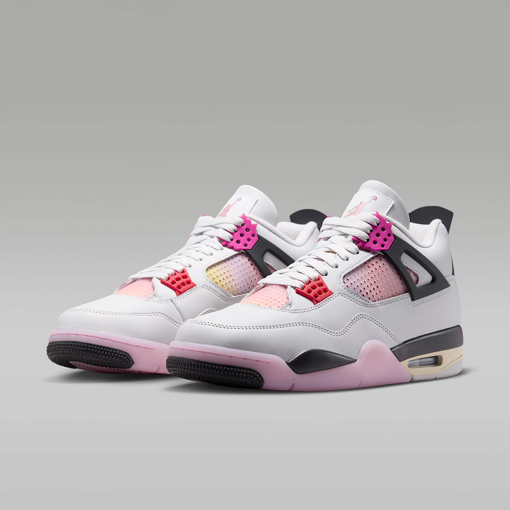Air Jordan 4 Retro "Comic" Schuh (Herren) – Off White/Anthracite/Fire Pink