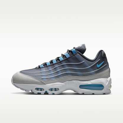 Nike Air Max 95 Big Bubble Tech Schuh (Herren) – Smoke Grey/Weiß/Schwarz/Football Blue