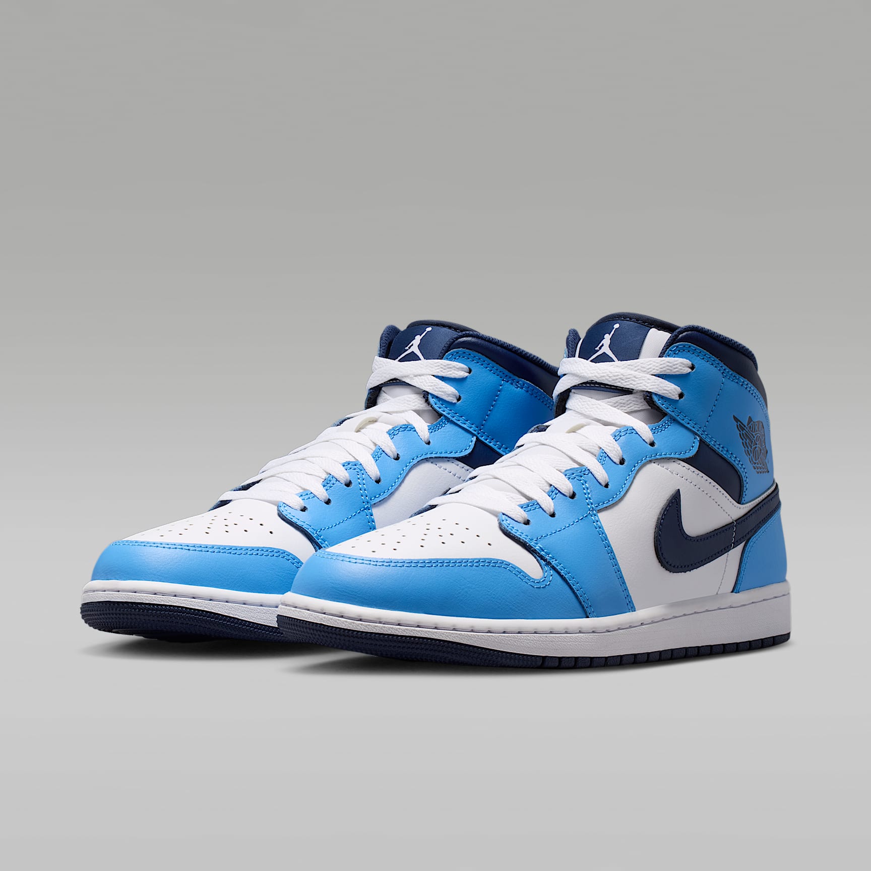 Air Jordan 1 Mid Herrenschuh – University Blue/Weiß/Sail/Midnight Navy