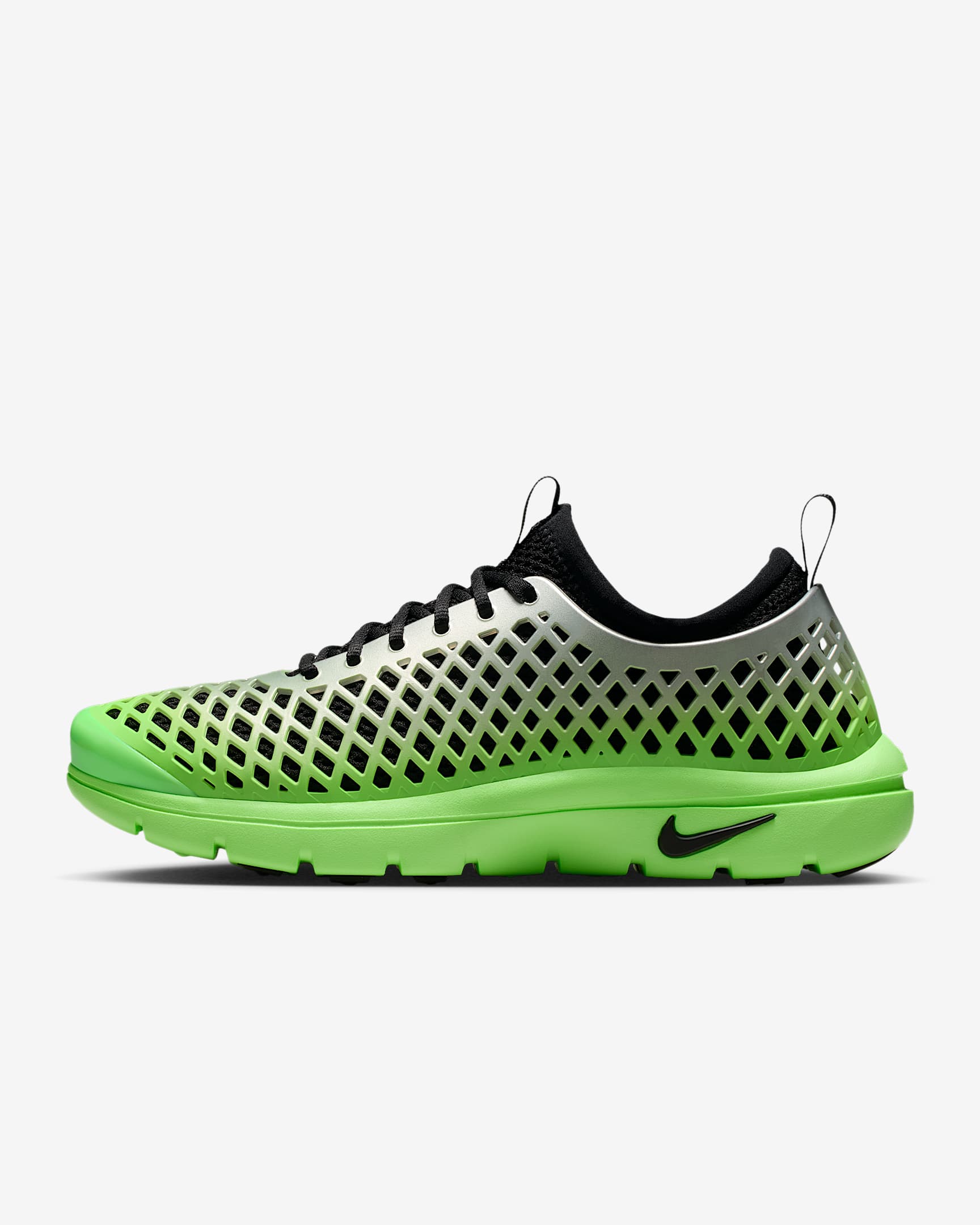 Nike Rejuven8 Run SP Schuh (Damen) – Metallic Silver/Voltage Green/Schwarz