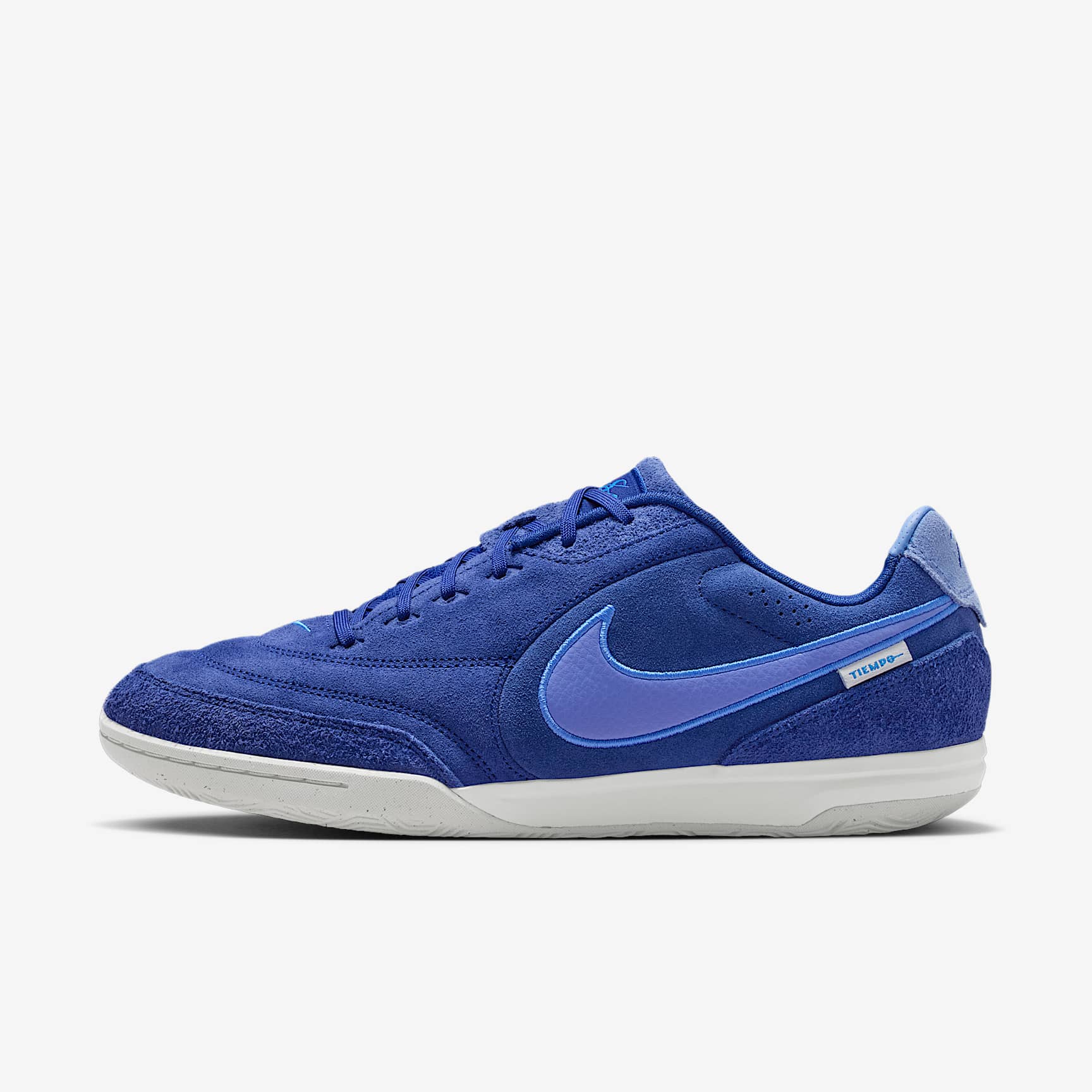 Nike Tiempo Streetgato PRM Low-Top-Fußballschuh für Hallen- und Hartplätze – Deep Royal Blue/Blue Crystal/Polar