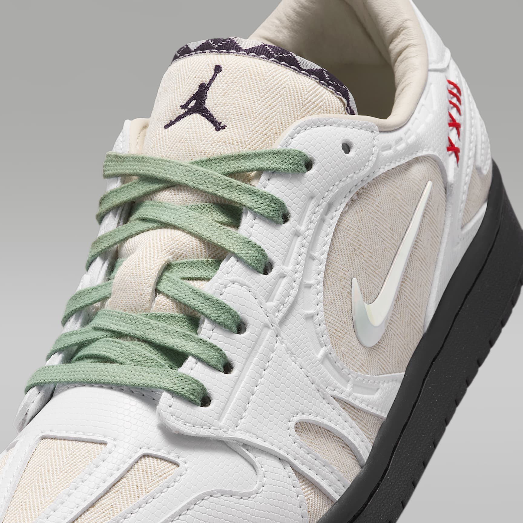 Air Jordan 1 Low Method of Make Schuh (Damen) – Light Orewood Brown/Schwarz/Steam/Weiß
