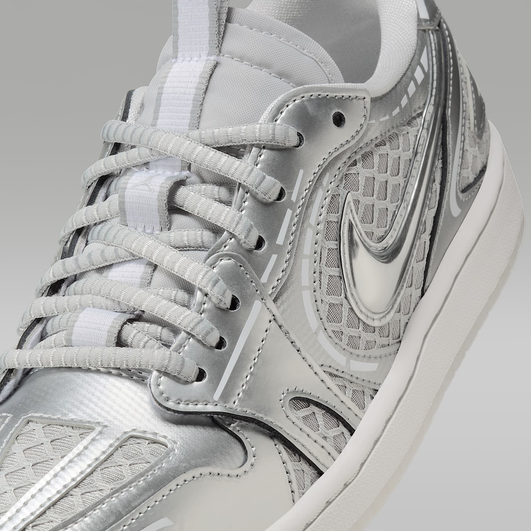Air Jordan 1 Low Method of Make Schuh (Damen) – Neutral Grey/Weiß/Pewter Grey/Metallic Silver