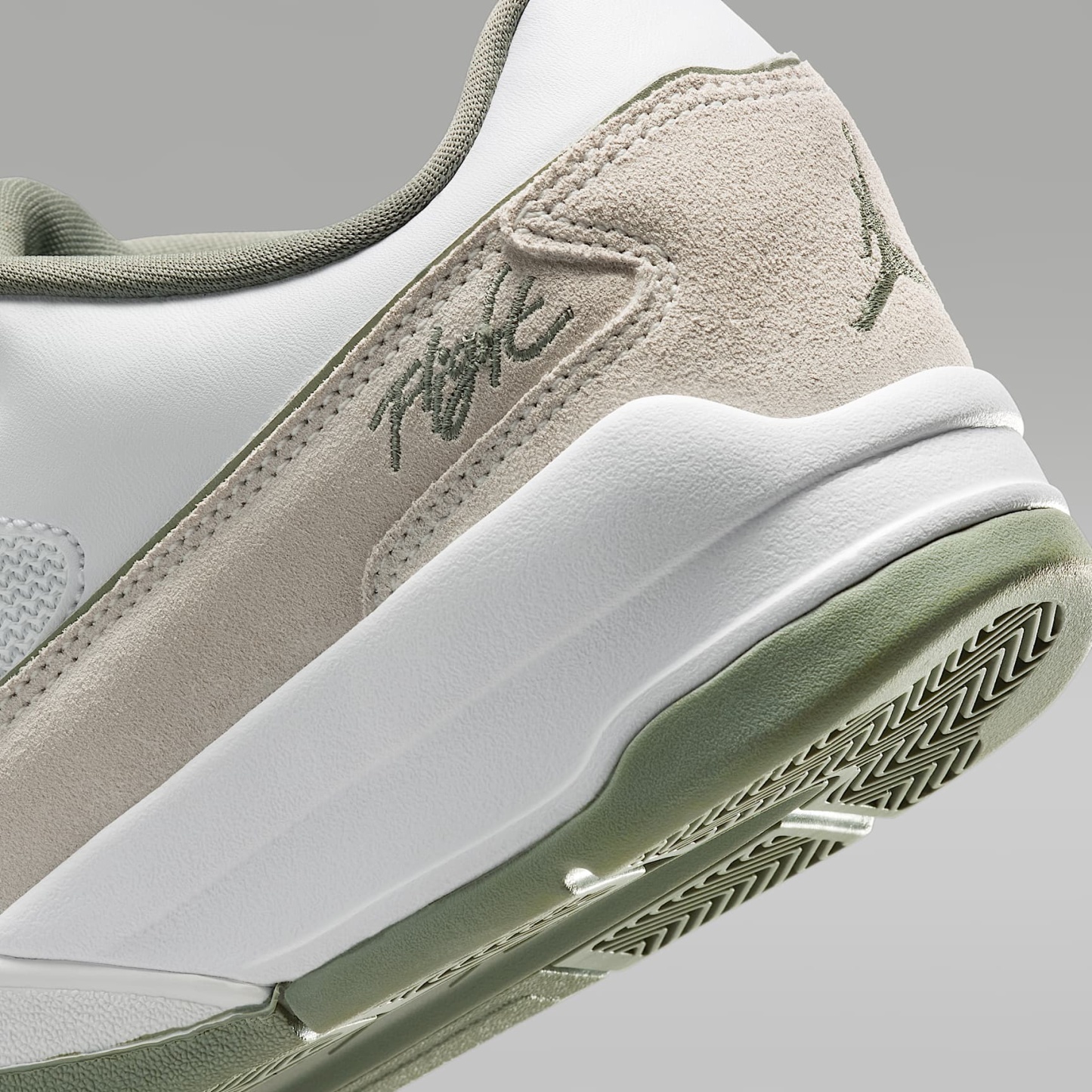 Jordan Flight Court Schuh (Herren) – Weiß/Swan/Jade Stone/Vintage Lichen