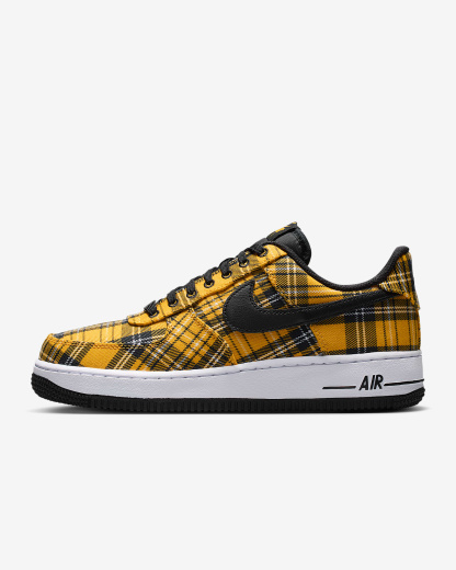 Nike Air Force 1 '07 "Plaid" Schuh (Damen) – Multi-Color/Yellow Ochre/Weiß/Schwarz