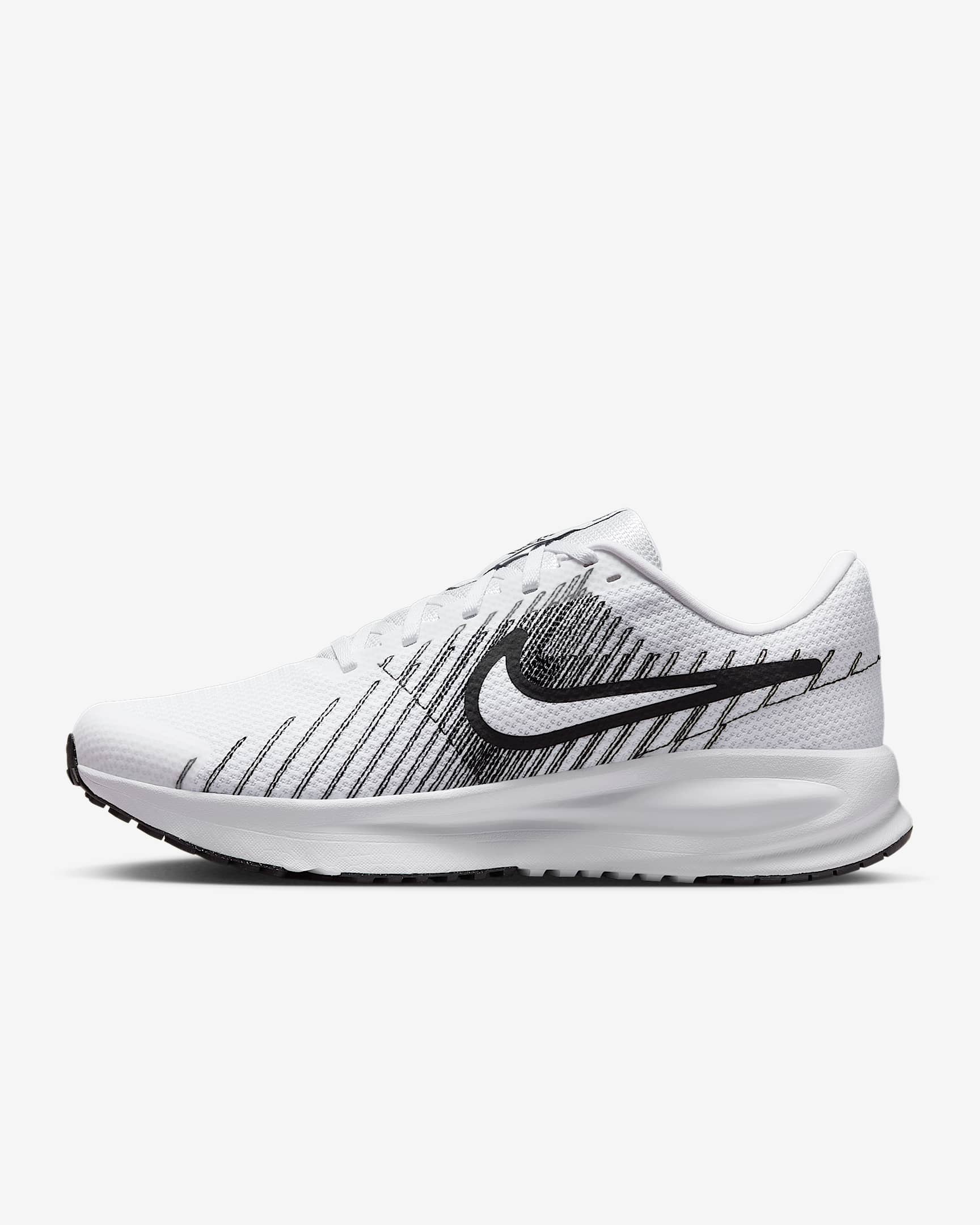 Nike Run Defy Straßenlaufschuh (Herren) – Weiß/Schwarz