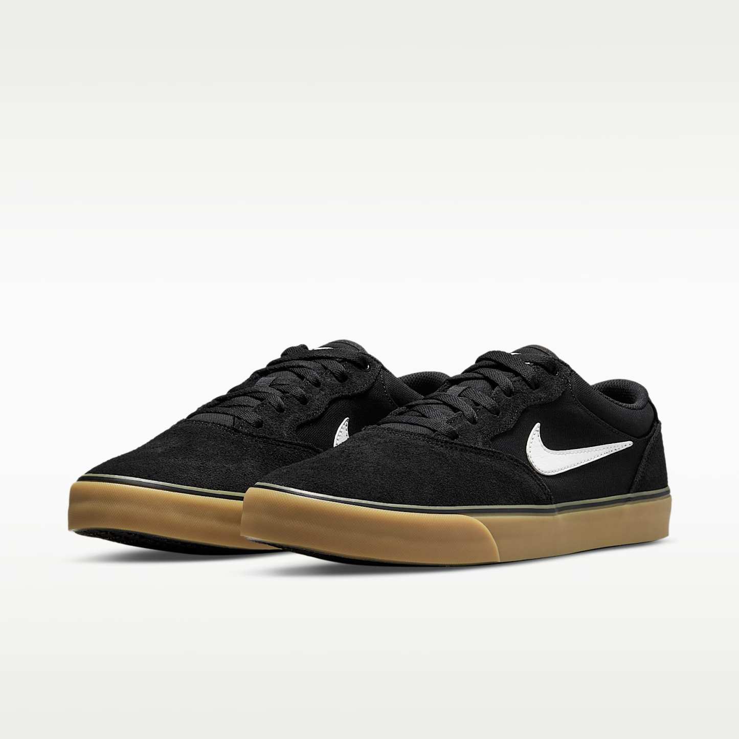 Nike SB Chron 2 Skateboardschuh – Schwarz/Schwarz/Gum Light Brown/Weiß