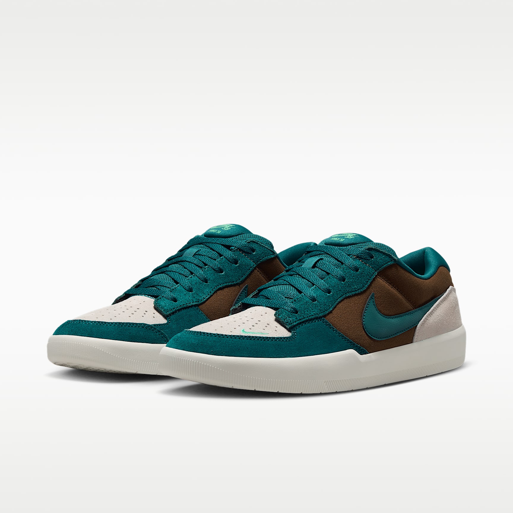 Nike SB Force 58 Skateboardschuh – Mosswood Brown/Light Orewood Brown/Sail/Geode Teal