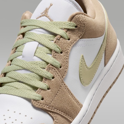 Air Jordan 1 Low Damenschuh – Khaki/Olive Aura/Sail/Weiß