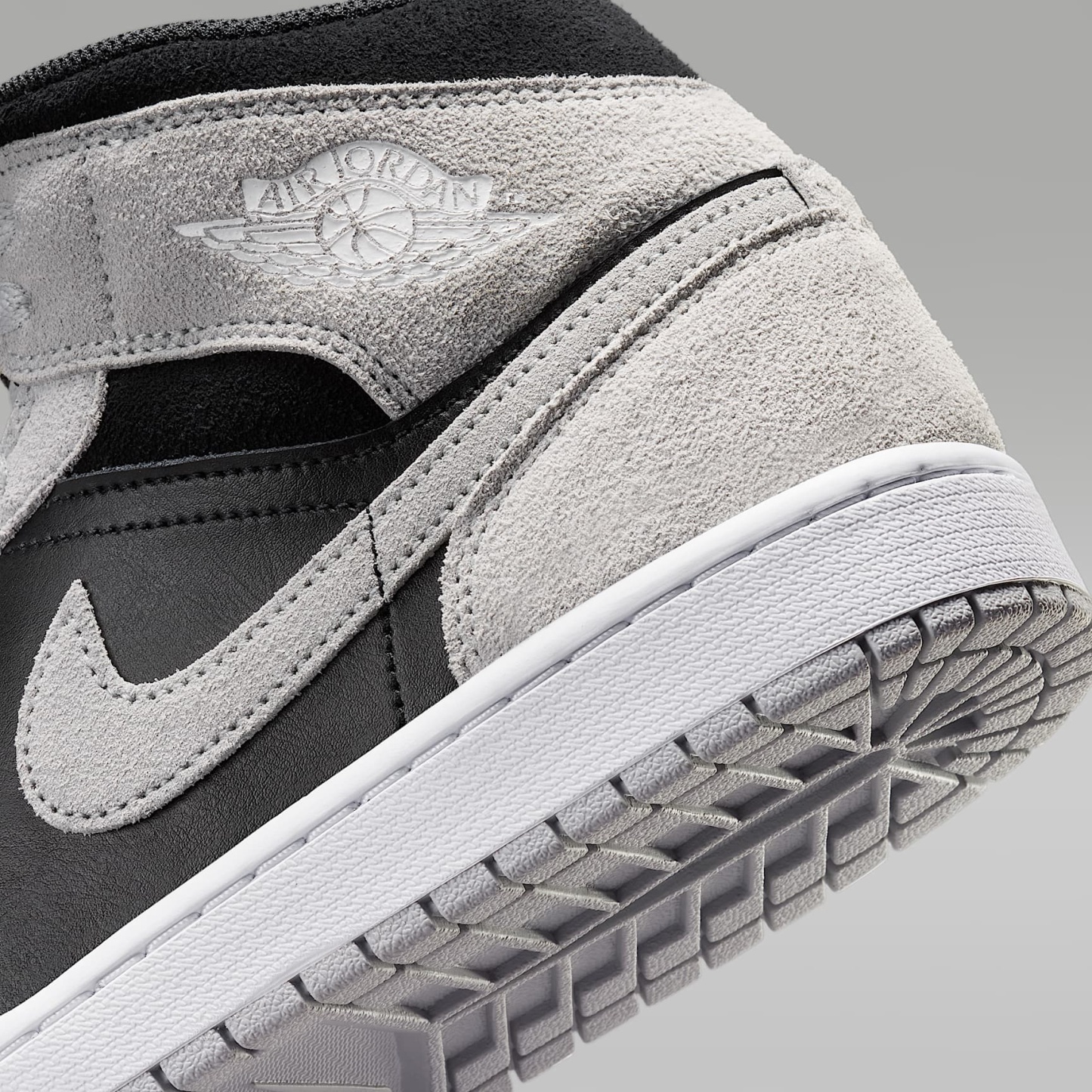 Air Jordan 1 Mid Herrenschuh – Light Smoke Grey/Schwarz/Weiß