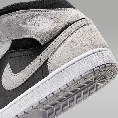 Air Jordan 1 Mid Herrenschuh – Light Smoke Grey/Schwarz/Weiß