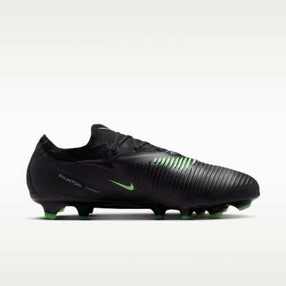 Nike Phantom 6 Low Pro Fußballschuh für normalen Rasen – Schwarz/Schwarz/Illusion Green