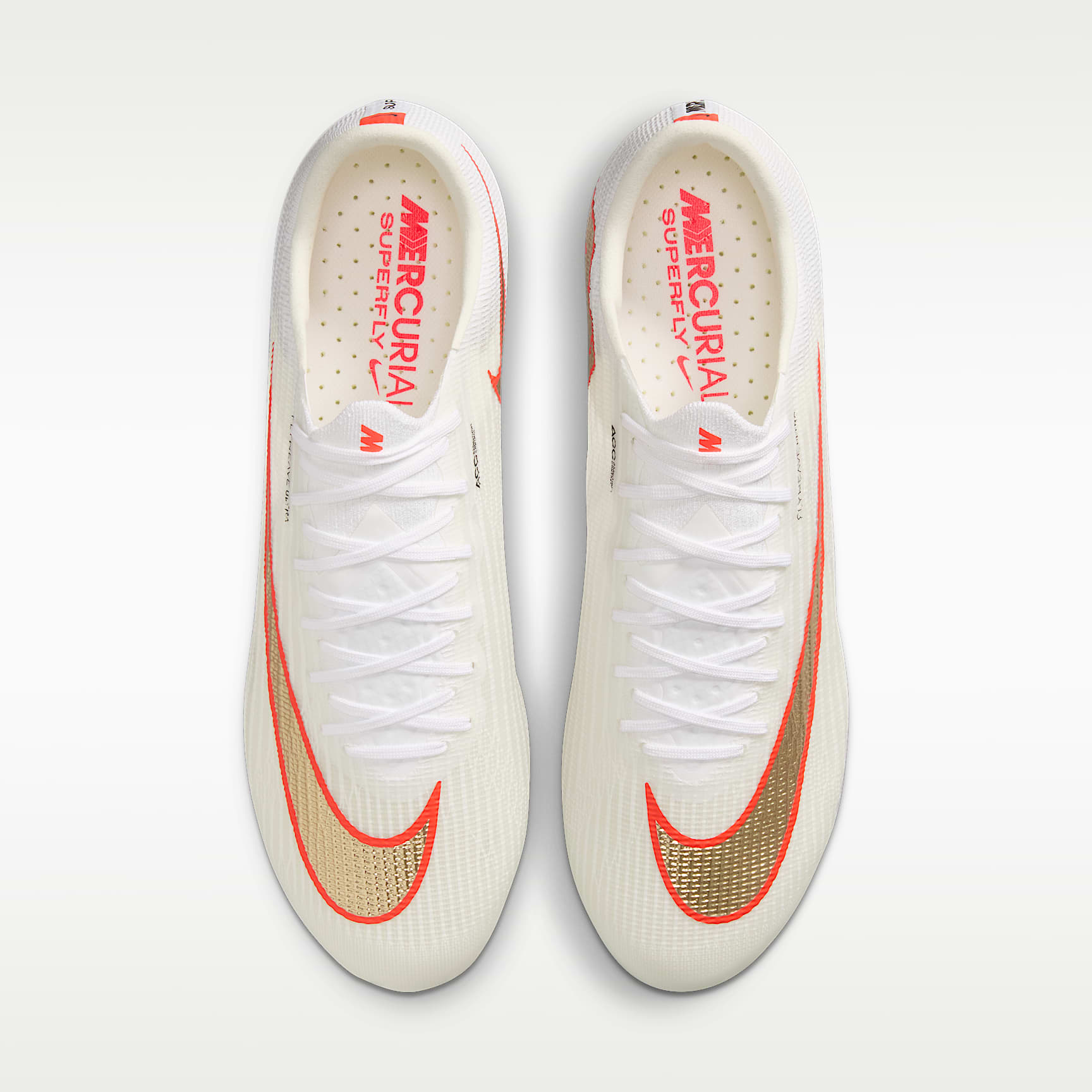 Nike Mercurial Superfly 11 Elite Low-Top-Fußballschuh für Kunstrasen – Weiß/Bright Crimson/Blur